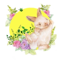 Karnet Swarovski kwadrat CL2009 Królik - Clear Creations