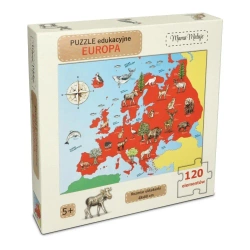 Puzzle edukacyjne Europa 120el - Mama Maluje