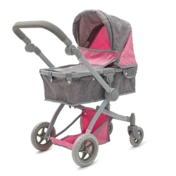 Wózek dla lalek 2w1 Sophie pink-grey - Baby Mix