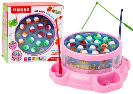 Gra łowienie rybek różowa - Leantoys