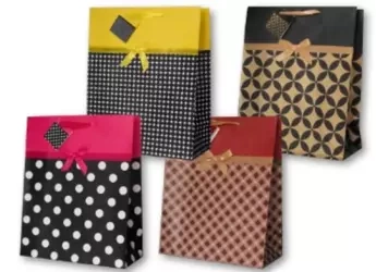 Torebka ozdobna z kokardą PL-6K średnia MIX - Panorama