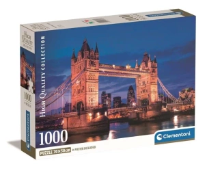 Puzzle 1000 Compact Tower Bridge at night - Clementoni