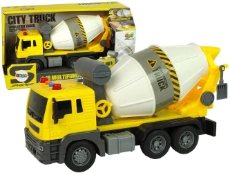 Betoniarka obrotowa 1:16 żółta - Leantoys
