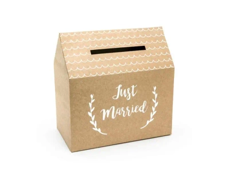 Pudełko na koperty Just Married 30x30,5x16,5cm - PartyDeco
