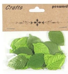 Dekoracje materiałowe liście 33x20mm 30szt - Penword