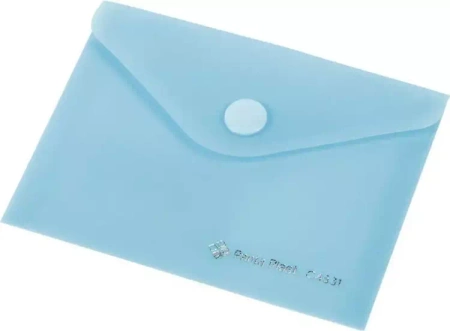 Koperta Focus C4534 A5 przeźroczysta niebieska - Panta Plast