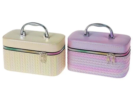 Kuferek S z lusterkiem na zamek 19x12x11cm MIX - ADAR