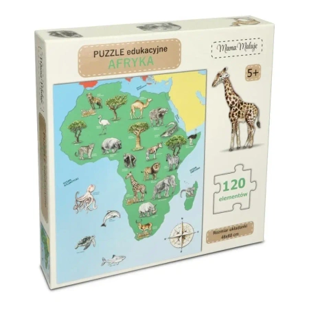 Puzzle edukacyjne Afryka 120el - Mama Maluje