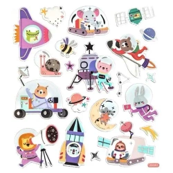 Naklejki Kosmiczne zwierzaki 20szt - Dalprint dpCraft
