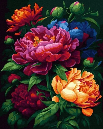 Malowanie po numerach czarne płótno - Kolorowe... - Twoje Hobby