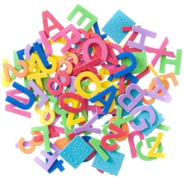 Naklejki z pianki litery i cyfry 94szt - Dalprint dpCraft