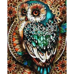 Malowanie po numerach - Sowa ornament 40x50cm - Twoje Hobby