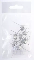 Zawieszka do ozdób świątecznych, srebrna, 12 mm (7 sztuk)