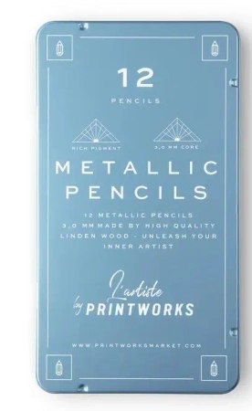 Kredki 12 kolorów Metallic - PRINTWORKS