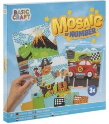 Mozaika po numerach 22x22cm niebieski - Grafix