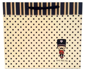 Torebki prezentowe kropki JP4001B matowe 12 sztuk - JU-PITER