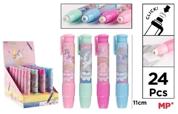 Gumka ścieralna długopis jednorożec (24szt) - MP Main Paper