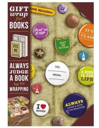Gift wrap Papier do książki Book badges - IF