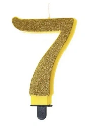 Świeczka urodzinowa brokatowa 7 - GoParty