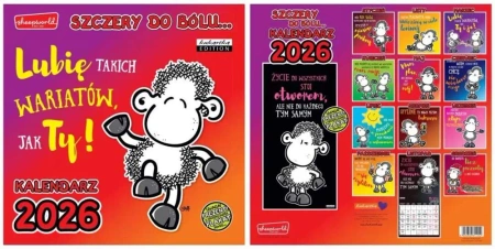 Kalendarz 2026 ścienny Classic Sheepworld szczery - Kukartka