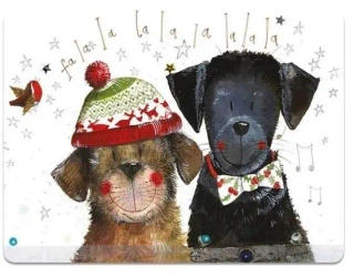 Podkładka pod talerz Świąteczne psy La la Święta - Alex Clark