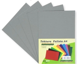 Tektura A4 falista jasnoszara 5szt - Penword