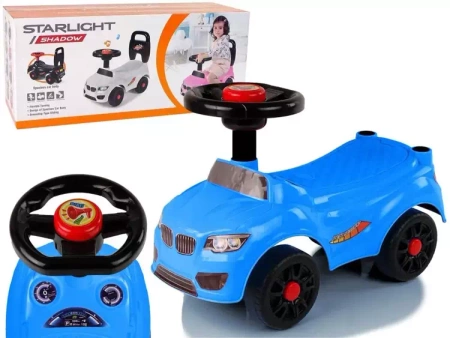 Samochód z klaksonem niebieski - Leantoys