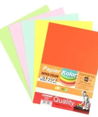 Papier kolorowy A4 5x100 arkuszy - Penword