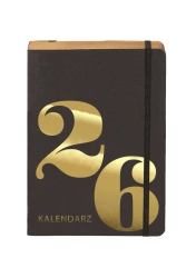 Kalendarz 2026 A5 Kraft DNS złoty - -