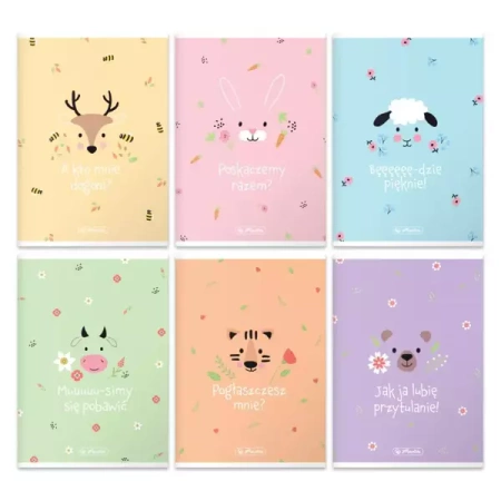 Zeszyt A5/32K linia podwójna Pastel Cute (10szt) - HERLITZ