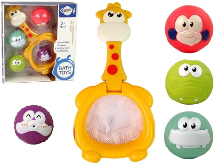 Mini koszykówka gumowe piłki żyrafa do kąpieli - Leantoys