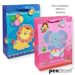 Torebka prezentowa 40x30x12cm MIX - Penword