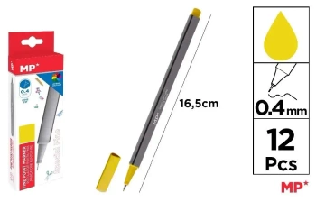 Cienkopis 0.4mm żółty (12szt) - MP Main Paper