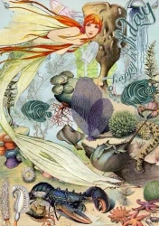 Karnet B6 brokat z kopertą Urodziny Morze - Madame Treacle