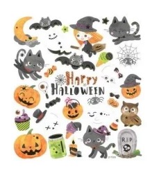 Naklejki papierowe - Halloween 32szt - Dalprint