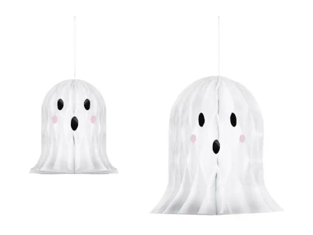 Dekoracje papierowe Duszki biały 20-30cm 2szt - PartyDeco