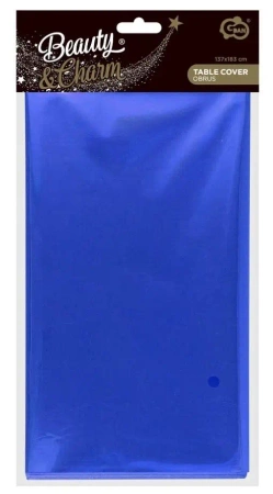 Obrus foliowy, metaliczny niebieski 137x183cm - Godan
