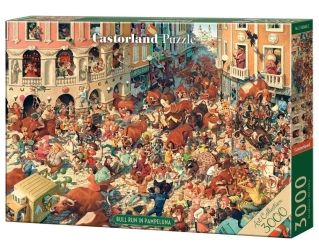 Puzzle 3000 Bull Run in Pampeluna - Castorland