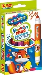 Flamastry dwustronne Jumbo 6/12 kolorów BAMBINO - ST-MAJEWSKI