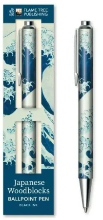 Długopis w pudełku Wielka fala w Kanagawie Hokusai - Flame Tree