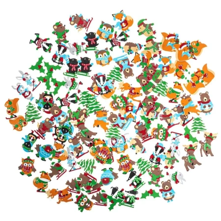 Naklejki z pianki zimowe zwierzątka 120szt - Dalprint dpCraft