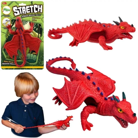 Dinozaur smok czerwony do rozciągania - Trifox