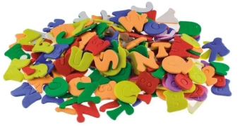 Naklejki z pianki literki i cyferki 170szt - Brewis