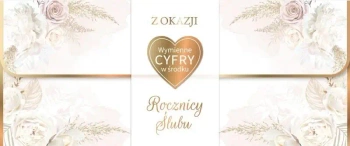 Karnet Rocznica Ślubu wymienne cyfry - Armin Style