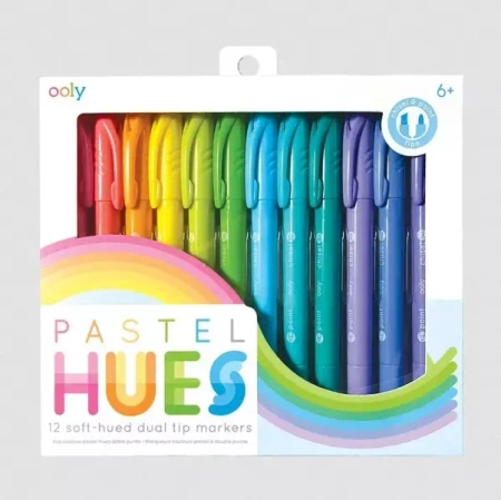 Flamastry pastelowe Pastel Hues 12 kolorów - ooly