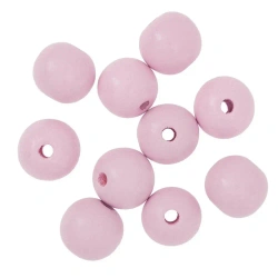 Koraliki drewniane kulki 2,5cm liliowe 10szt - Dalprint dpCraft