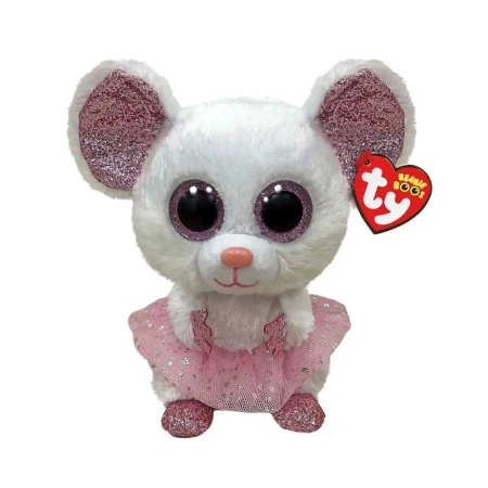 Beanie Boos Nina - Biała ballerina mysz 24cm - TY