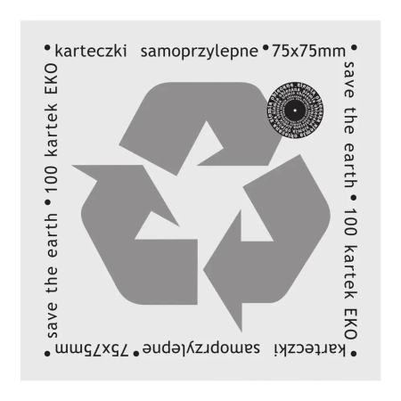 Karteczki samoprzylepne eko 75x75mm 100K białe - Ziemia Obiecana