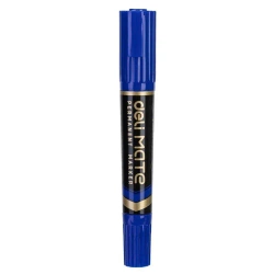 Marker permanentny dwustronny nieb (10szt) DELI