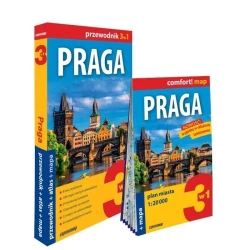 Praga 3w1: przewodnik + atlas + mapa w.2023 - praca zbiorowa